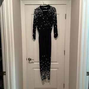 Anthropologie Navy Jumpsuit